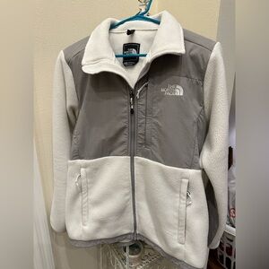 THE NORTH FACE DENALI JACKET WOMEN'S White/Grey - Med- Like New